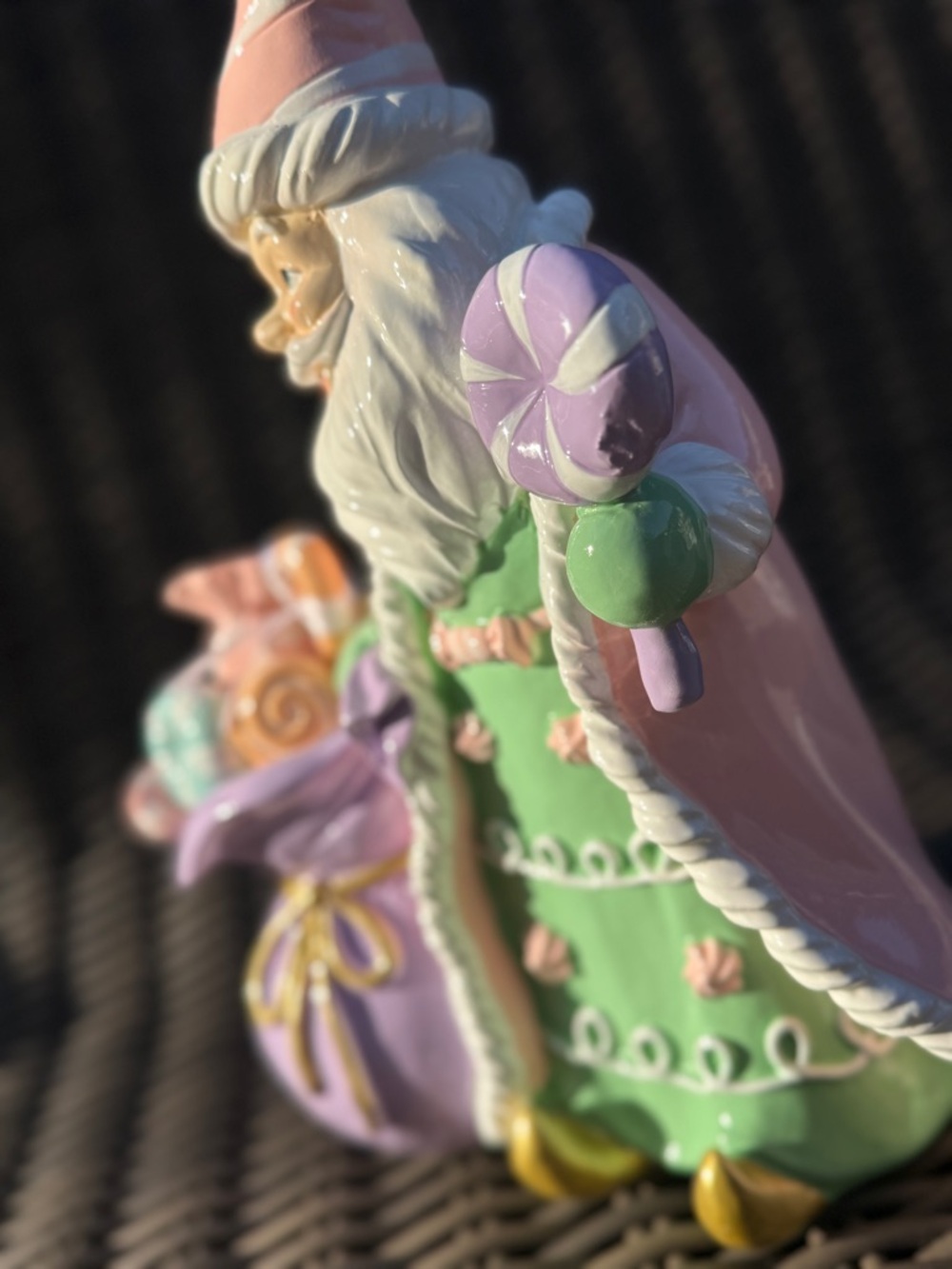 Pastel Candy Santa Figurine - NWT - Picture 11 of 16